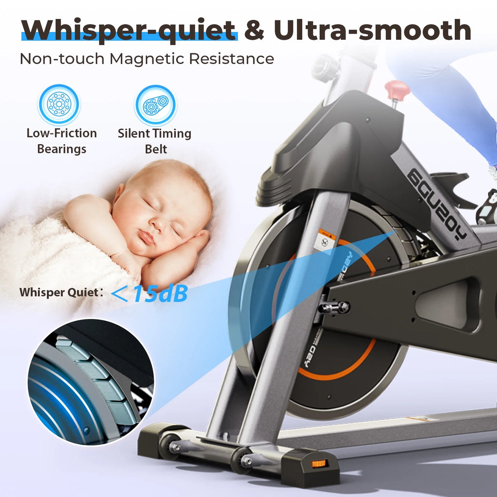 YOSUDA Exercise Bike Stationary Indoor Cycling Bike for Home 300 lb Weight Capacity, Comfortable Seat Cushion and LCD Monitor
