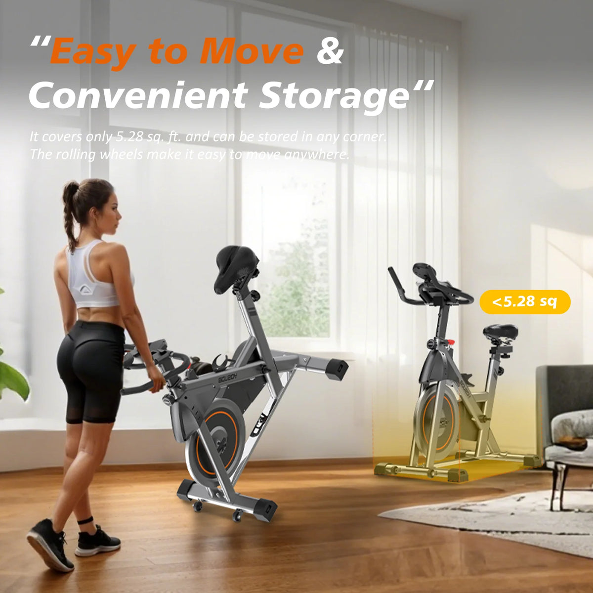 YOSUDA Exercise Bike Stationary Indoor Cycling Bike for Home 300 lb Weight Capacity, Comfortable Seat Cushion and LCD Monitor