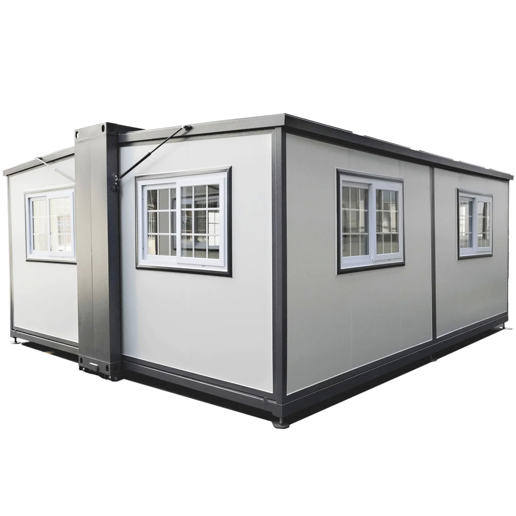 Portable Mobile Expandable Prefab House 15 x 20ft, Exquisitely Designed Modern Villa Prefab House for Live, Work