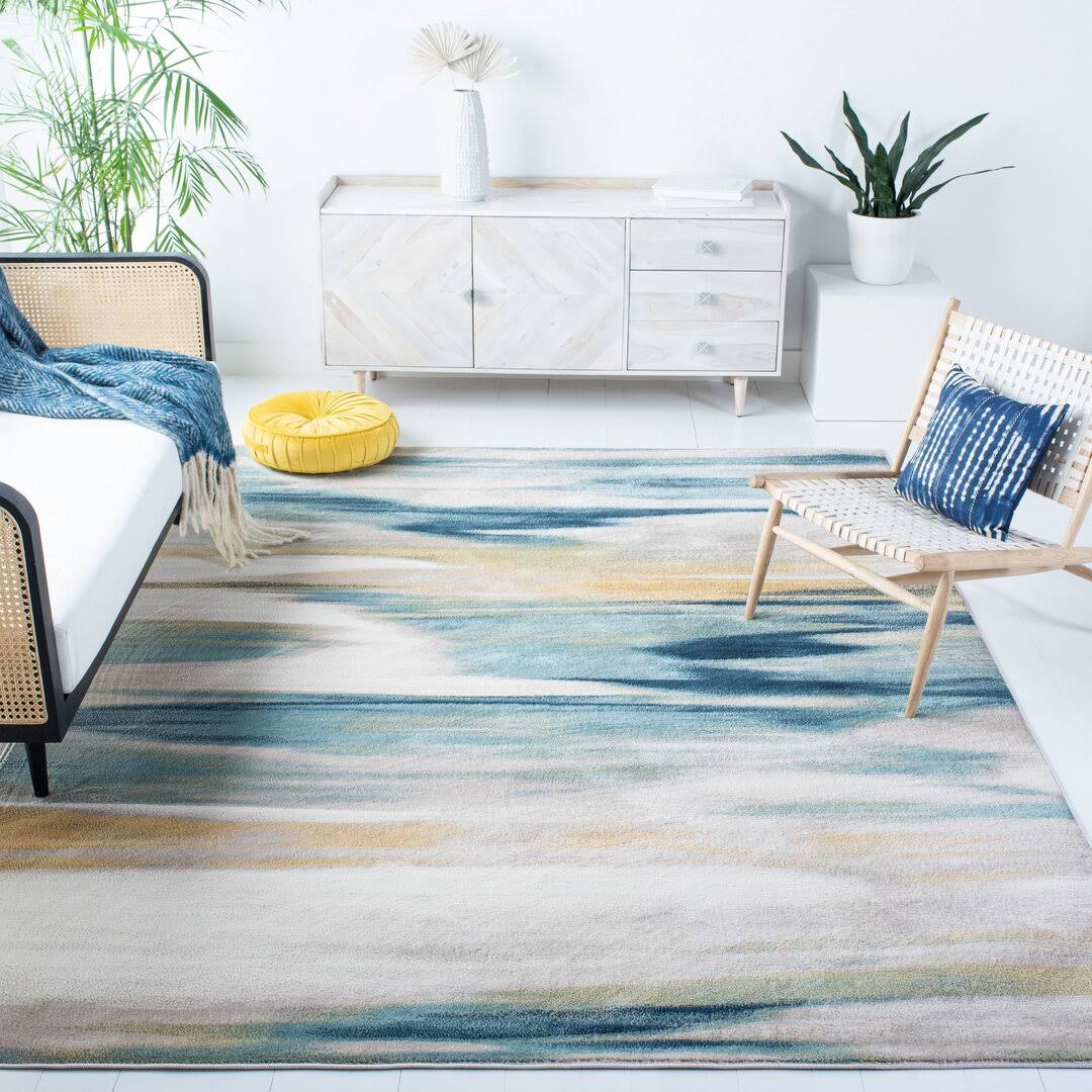 Aliceyn Navy Area Rug Ebern Designs Rug Size: Rectangle 4'5" x 6'5"