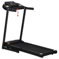 HOMCOM Laufband Klappbar elektrisch 500 W 1-12 km/h LED-Display Getränkehalter und Handyhalterung sehr gut geeignet für Home Gym Indoor Fitness Schwarz 134 x 60 x 118 cm