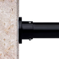 Roomdividersnow Premium Tension Curtain Rod, 48in-80in (Black)