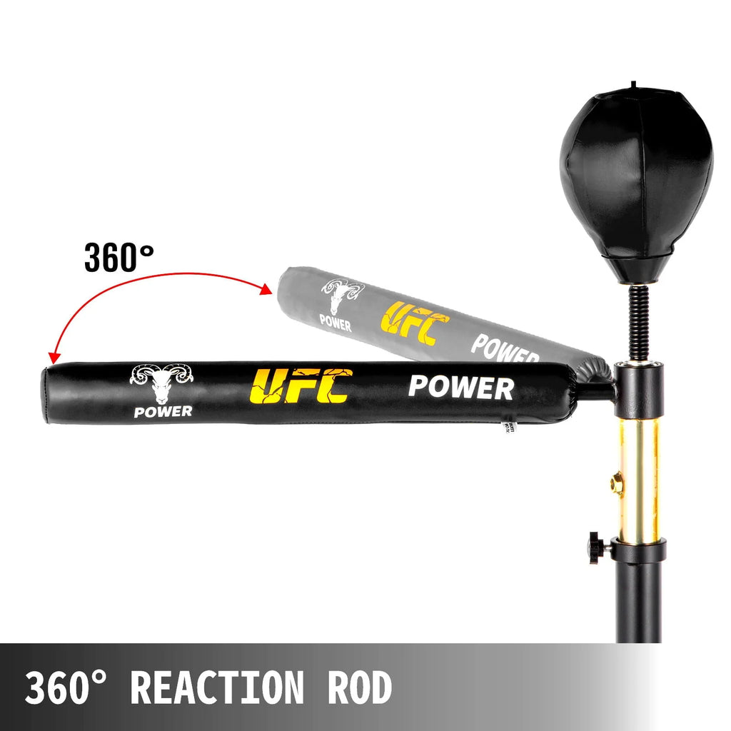 Vevorbrand Boxing Speed Trainer, Rapid - Reflex Boxing Bar, Training Boxing Ball with Reflex Bar & Gloves, Solid Speed Punching Bag Free Standing, Adjustable Height, for Adult&Kid, with Two Ball