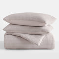 ienjoy Home Waffle Textured 3 Piece Comforter Set All Season Down-Alternative Ultra Soft Bedding - Mauve - Twin