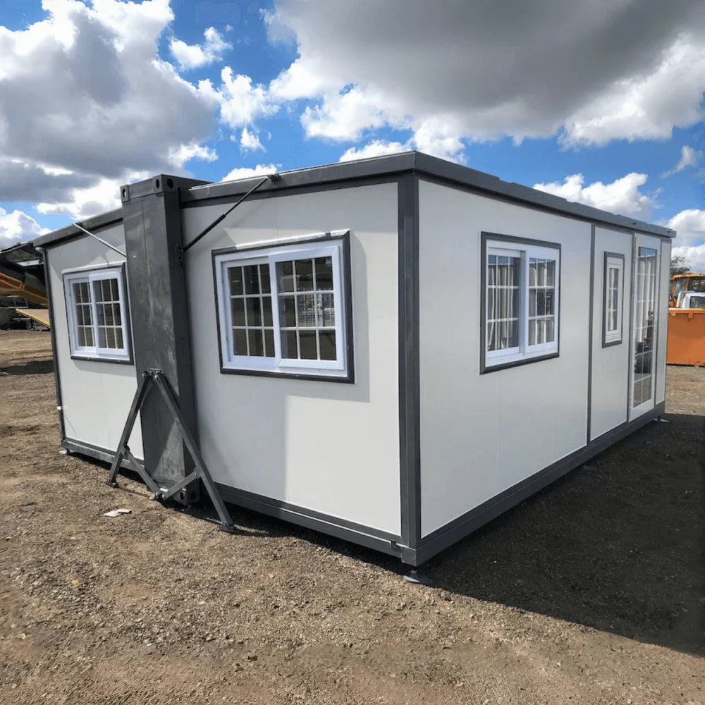 Portable Mobile Expandable Prefab House 15 x 20ft, Exquisitely Designed Modern Villa Prefab House for Live, Work