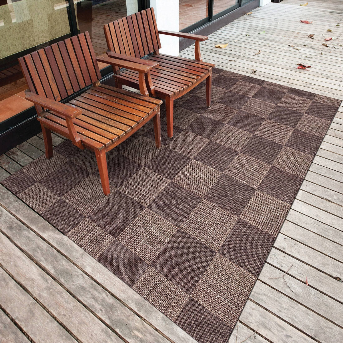 Foss Floors Rustic Area Rug, Brown/Black, 6 x 8ft.