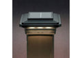 Solar Post Cap Light for Trex Post Sleeves by Ultra Bright Technologies-Charcoal Black-4-9/16 in