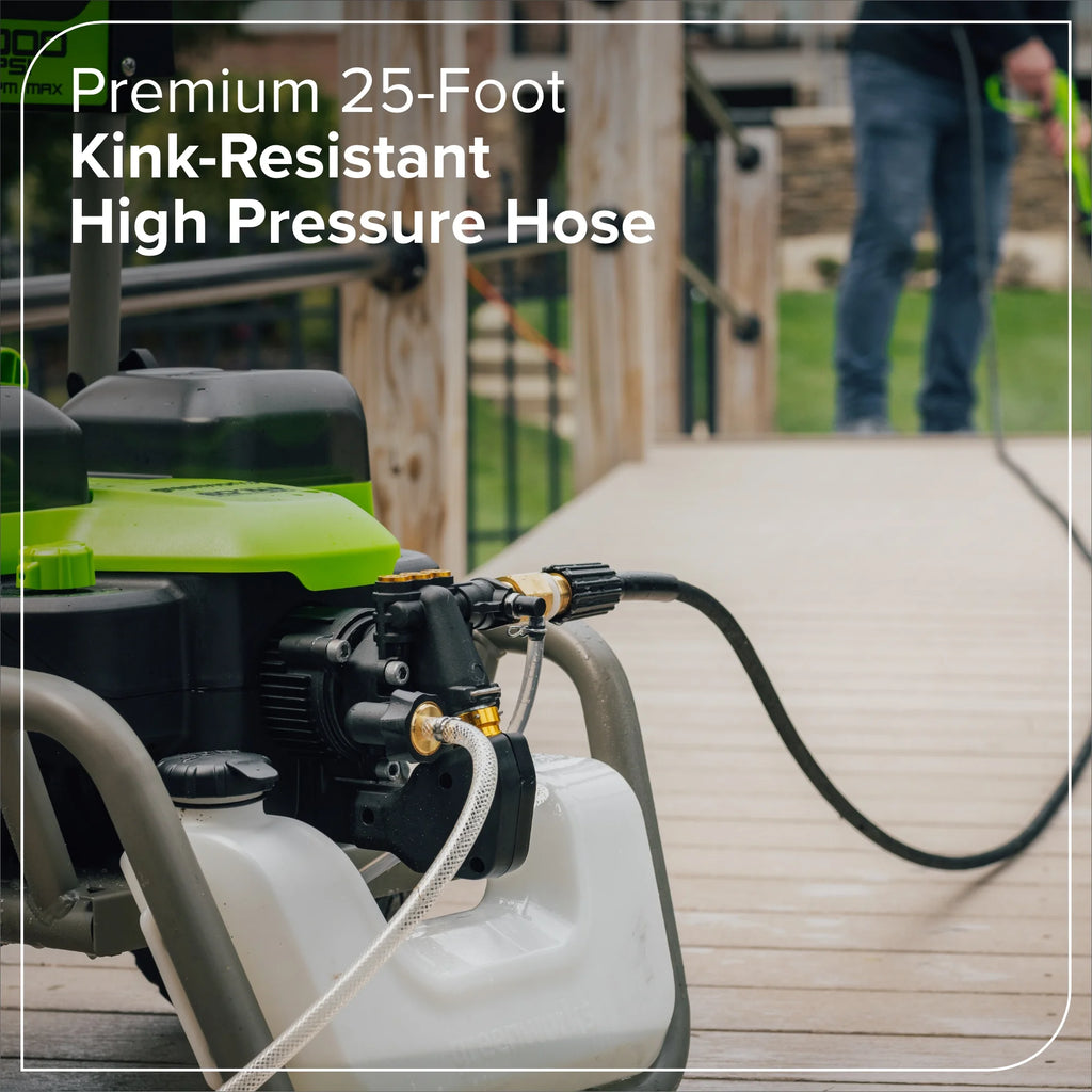 Greenworks Hybrid 60V 3000 MAX PSI at 2.0 GPM MAX Electric Pressure Washer + (2) 5.0ah Batteries & Dual - Port Charger 5128202