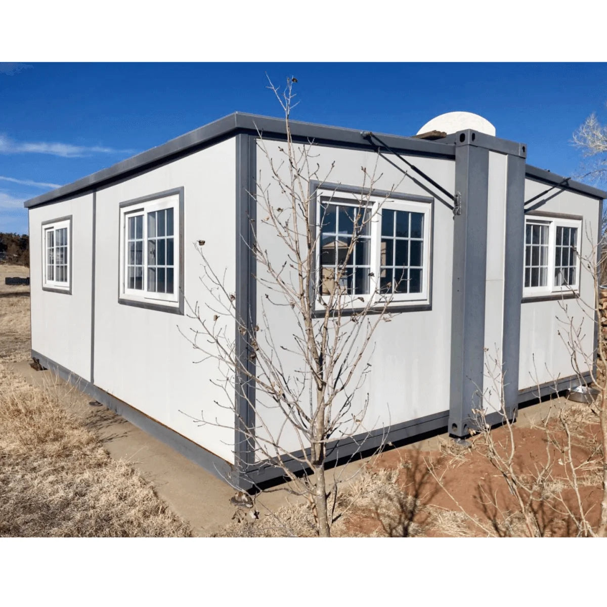 Portable Mobile Expandable Prefab House 15 x 20ft, Exquisitely Designed Modern Villa Prefab House for Live, Work
