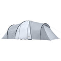 Outsunny Familien Campingzelt 4-6 Personen Kuppelzelt 2 Schlafzimmer 1 Wohnzimmer und 1 Vordach UV-Schutz Wasserdicht 2000 mm multicolor