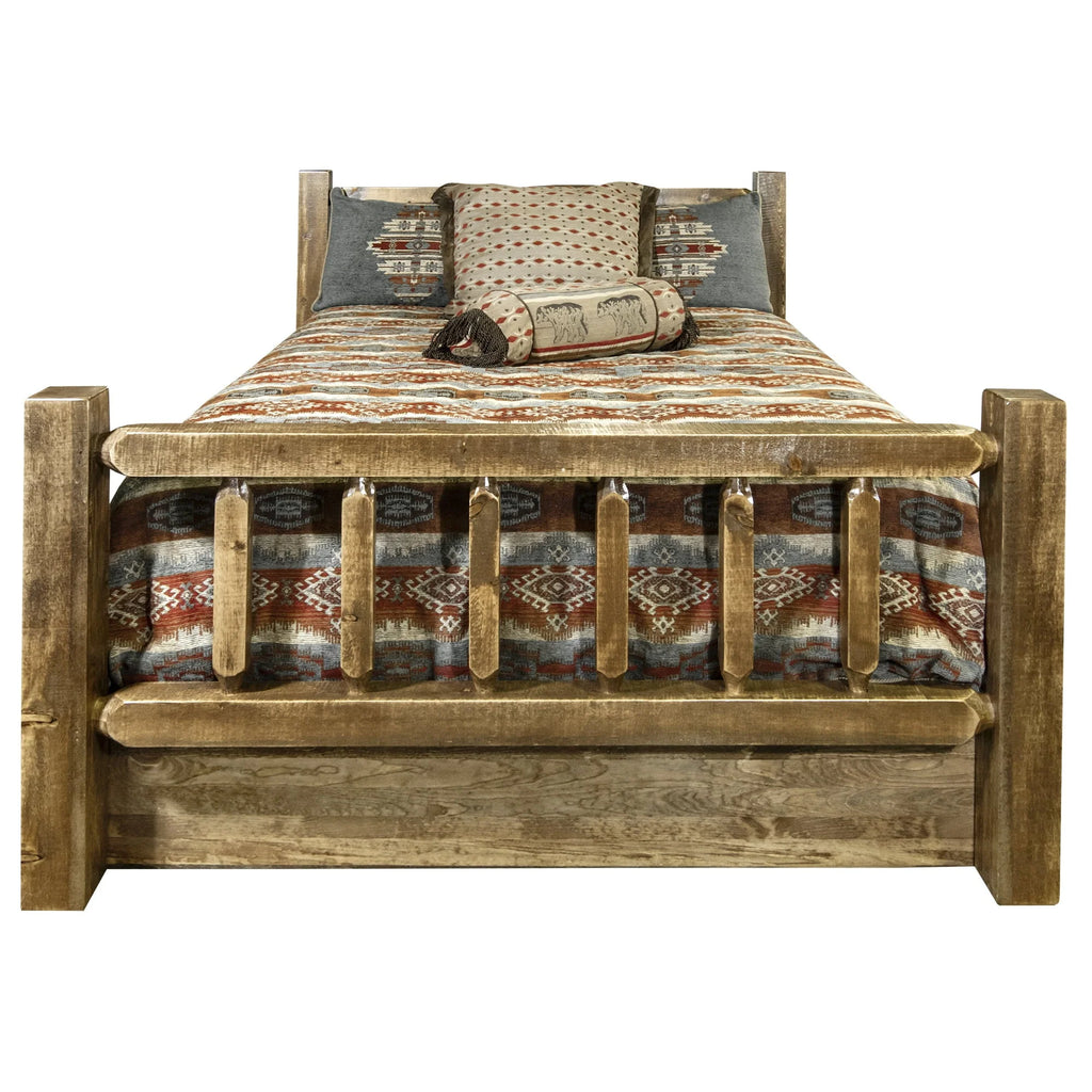 Homestead Collection California King Bed W/ Storage, Stain & Lacquer Finish