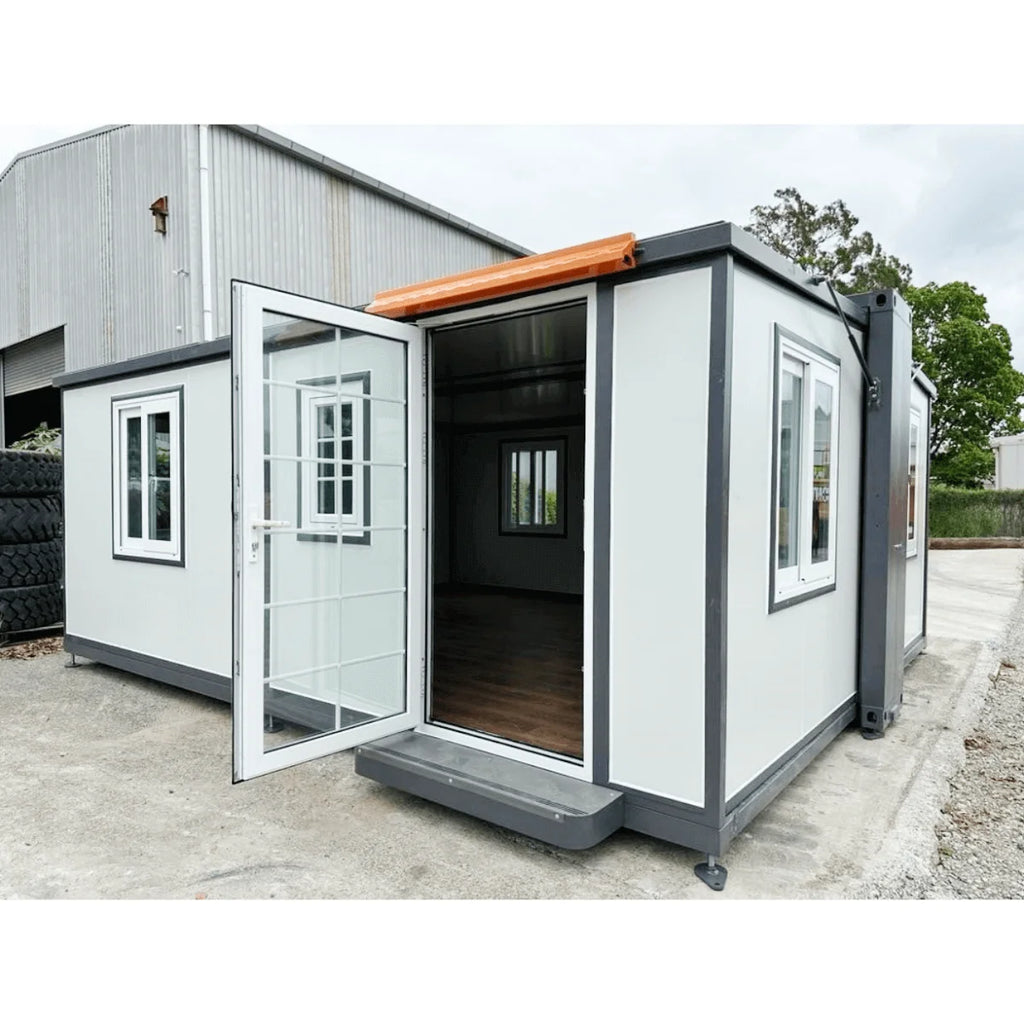 Portable Mobile Expandable Prefab House 15 x 20ft, Exquisitely Designed Modern Villa Prefab House for Live, Work