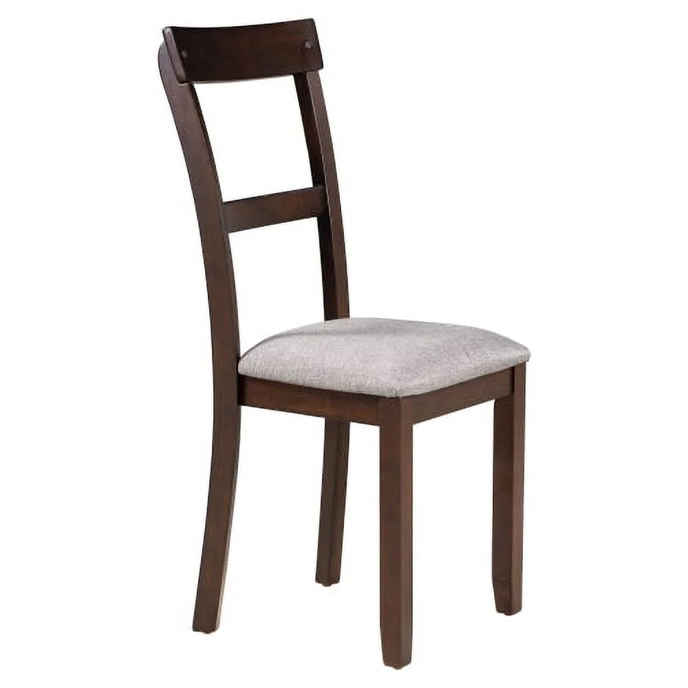 Harper & Bright Designs 5 Pieces Wooden Round Dining Table and Chair Set with Special - Shaped Legs and an Exquisitely Designed Hollow Chair Back for Dining Room