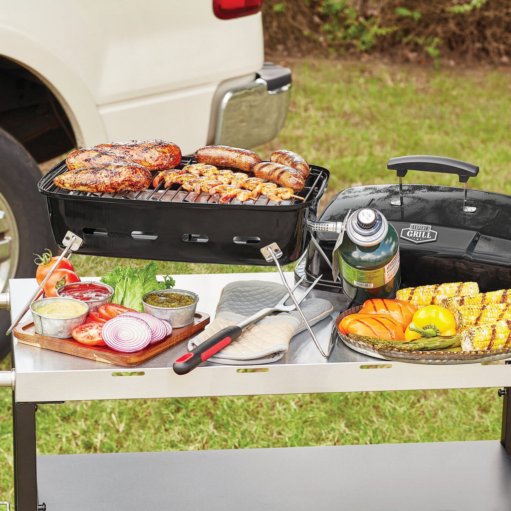 Grill 17.5 10.000 BTU Portable Propane Gas Grill. Black