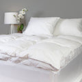 Grandeur Collection Overfilled 300 Thread Count Cotton Down and Goose Featherbed Size: Twin-XL White