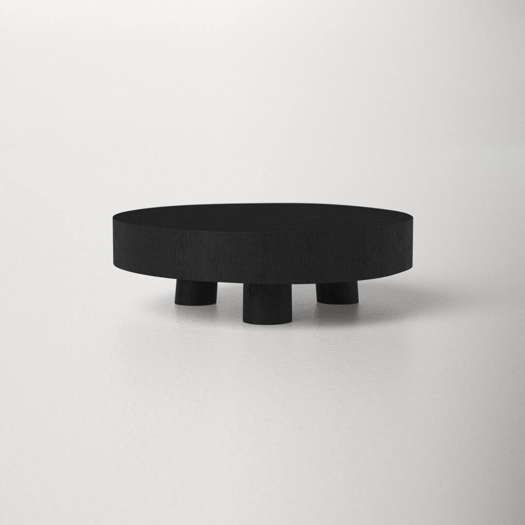 AllModern Vahle Ottoman/Coffee Table Tray Color: Black , Size: 2.5" H x 7.85" W x 7.85" D