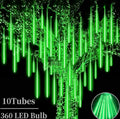 Roytong Waterproof Cascading LED Meteor Shower Rain Lights, 12 inch 10 Tube 360 LED Outdoor for Holiday Party Wedding Christmas Tree Party Tree