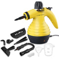 Handheld Pressurized Steam Cleaner with 9-Piece Accessories (Yellow)