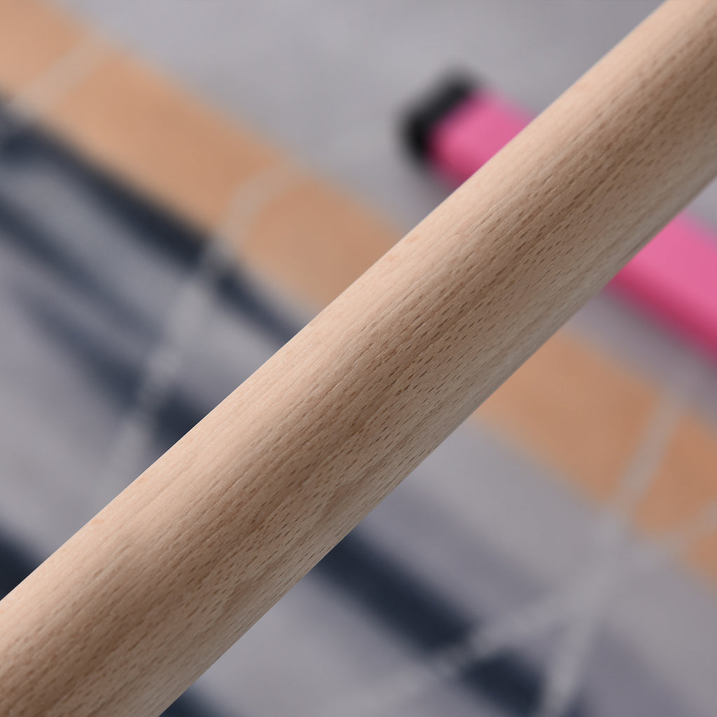 HOMCOM Gymnastik-Turnreck, 13-stufig höhenverstellbar Reckstange, Reck Turnstange aus Holz & stabile Stahlkonstruktion bis 75 kg belastbar, für 3+ Kinder, Indoor, Outdoor, Rosa