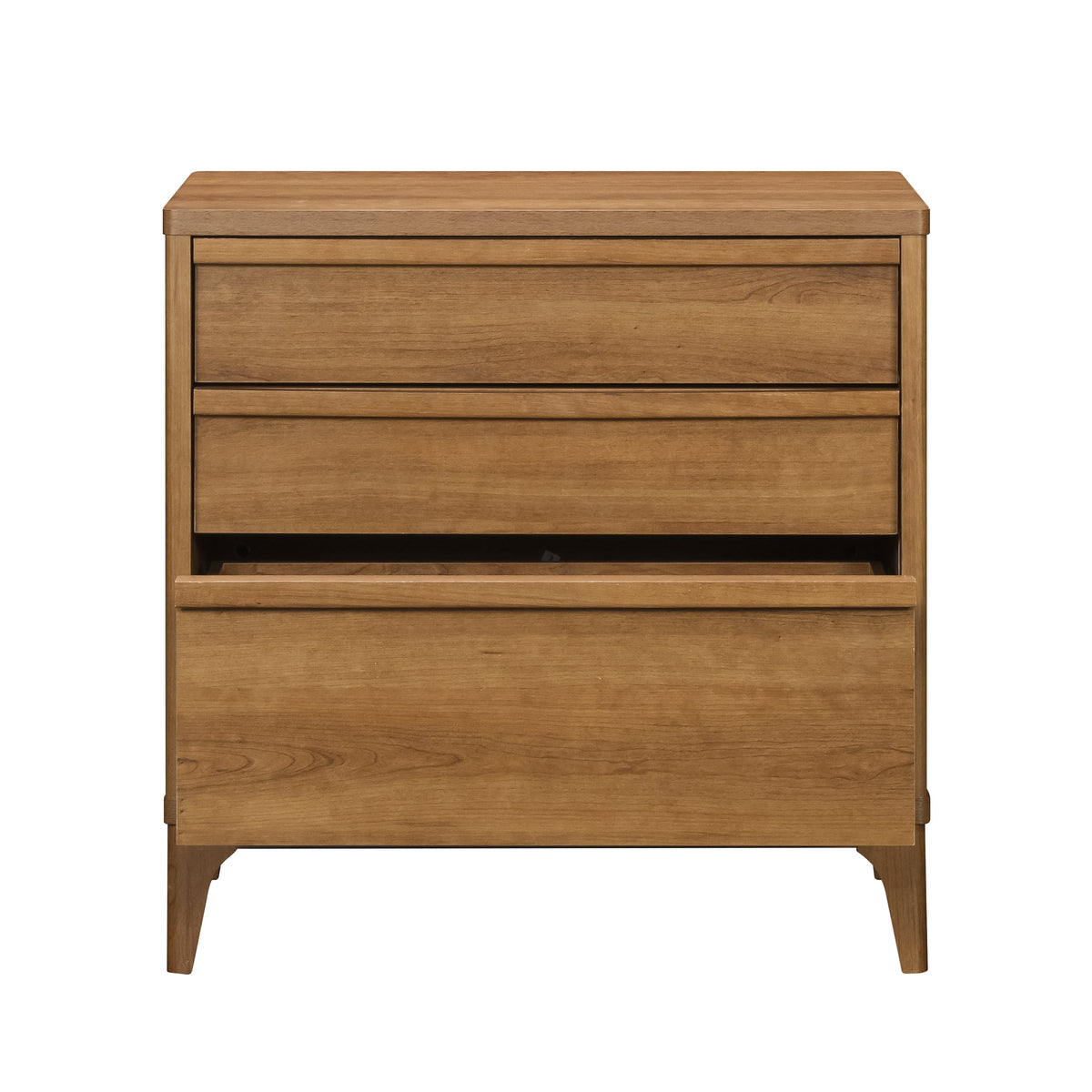 Better Homes & Gardens Greyson 3 - Drawer Nightstand with USB, Acorn Finish