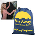 Sun Away Portable Blackout Curtain with Window Suction Cups 66 Long x