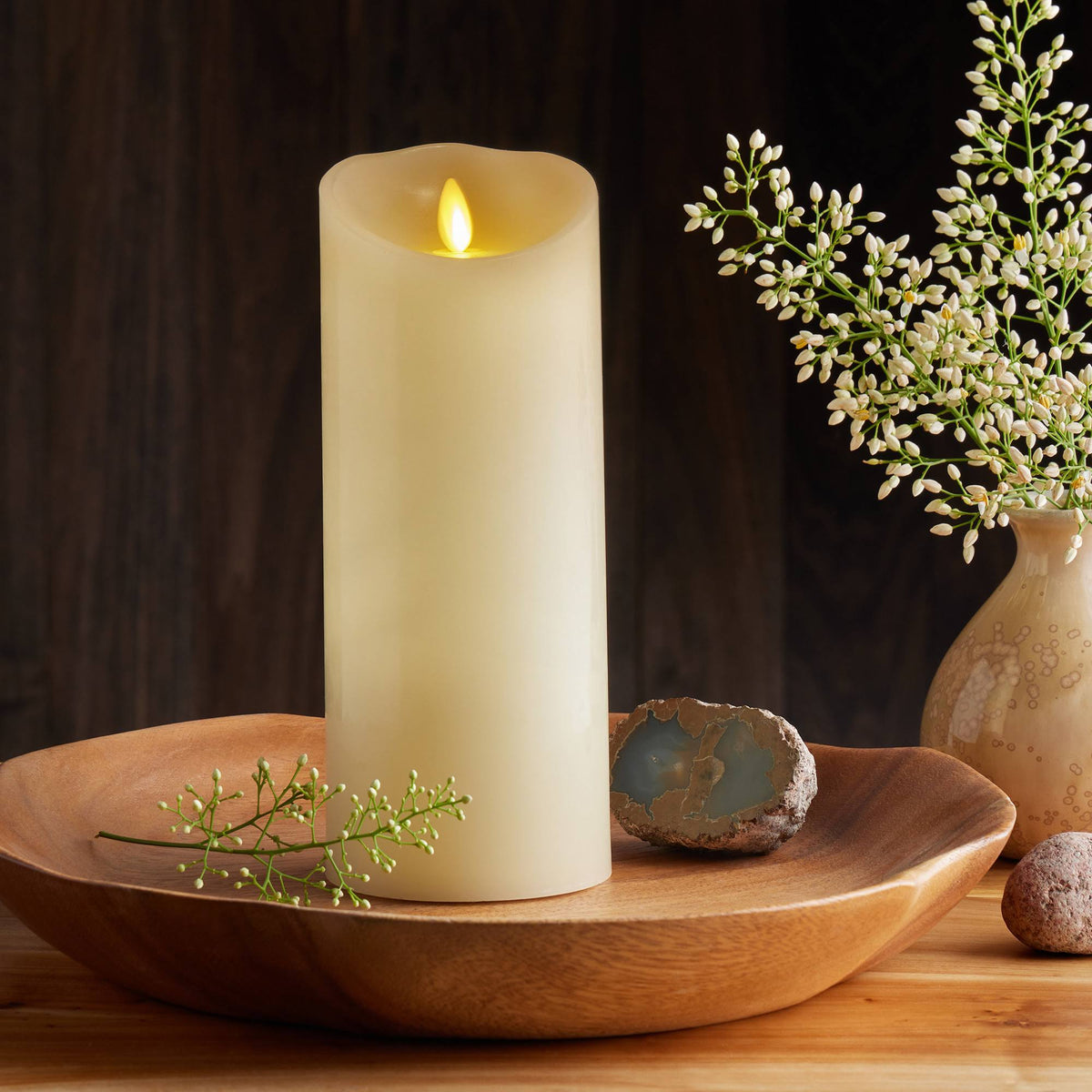 Luminara Ivory Flameless Candle Pillar