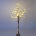 Lightshare LED 72-Light Natural Wild Birch Tree, White