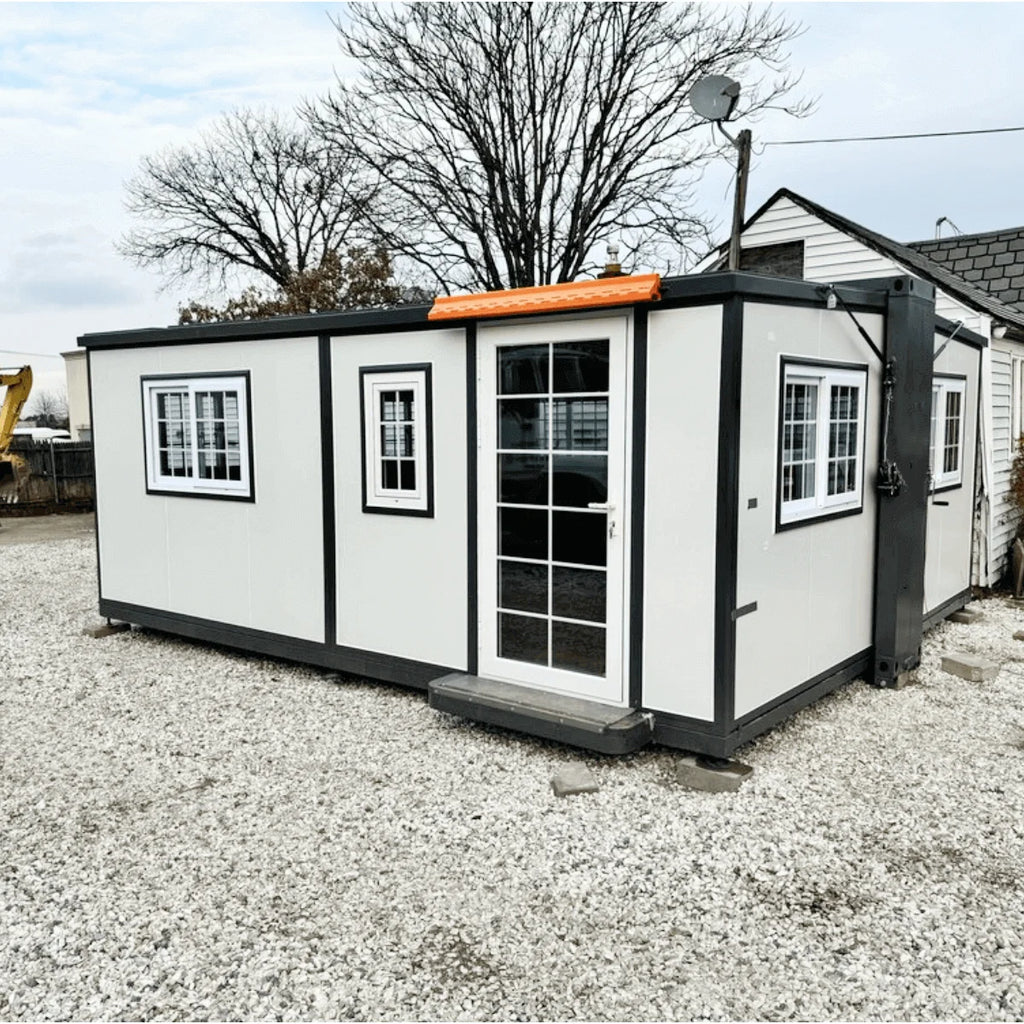 Portable Mobile Expandable Prefab House 15 x 20ft, Exquisitely Designed Modern Villa Prefab House for Live, Work