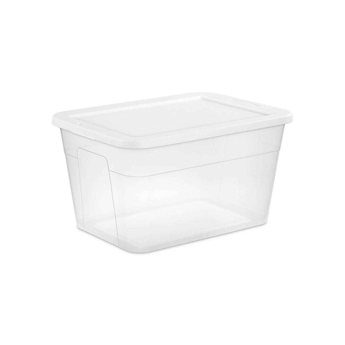 56qt Clear Storage Box with Lid White - Room Essentials