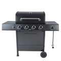 RevoAce 4 Burner Gas Grill with Side Burner Stainless Steel & Black