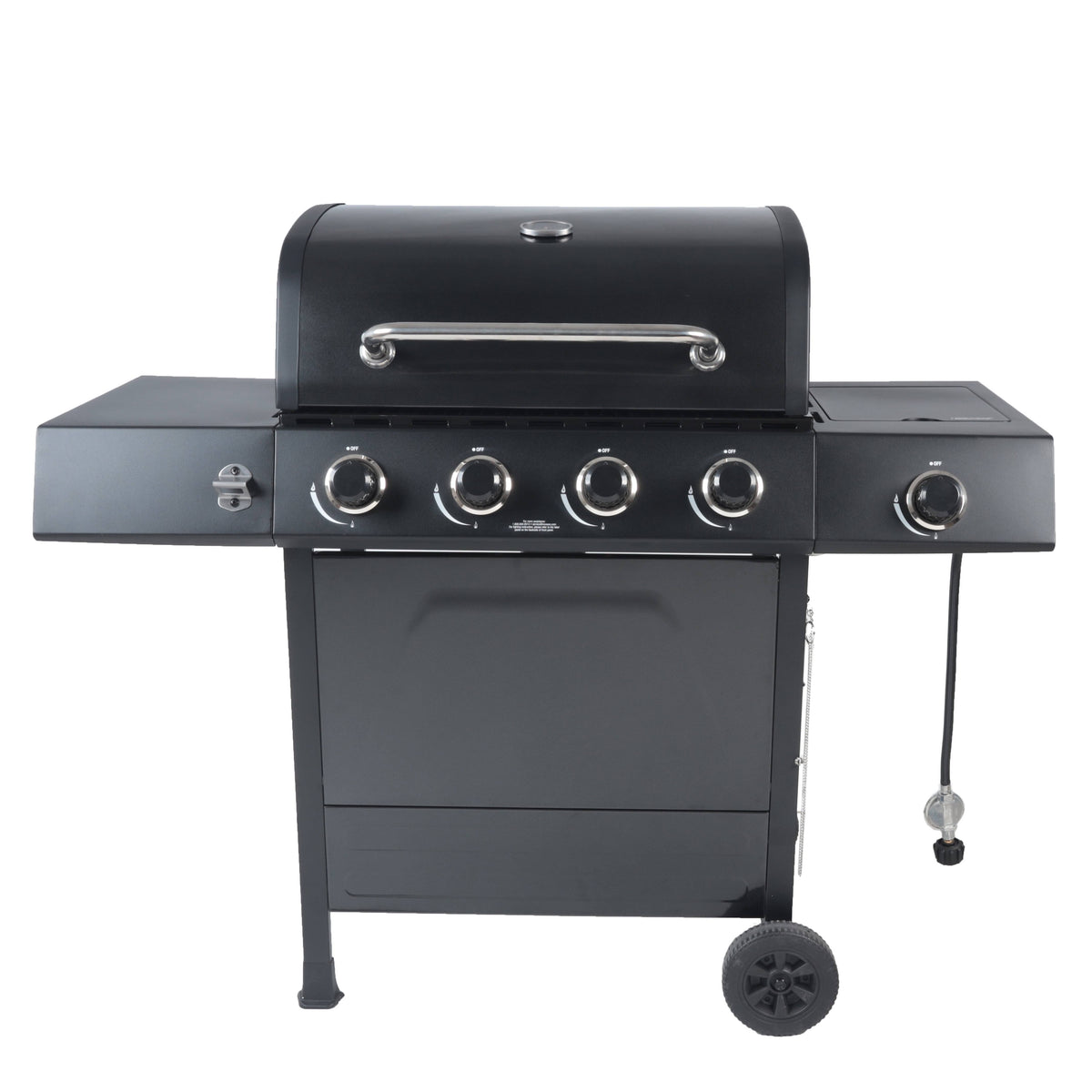 RevoAce 4 Burner Gas Grill with Side Burner Stainless Steel & Black