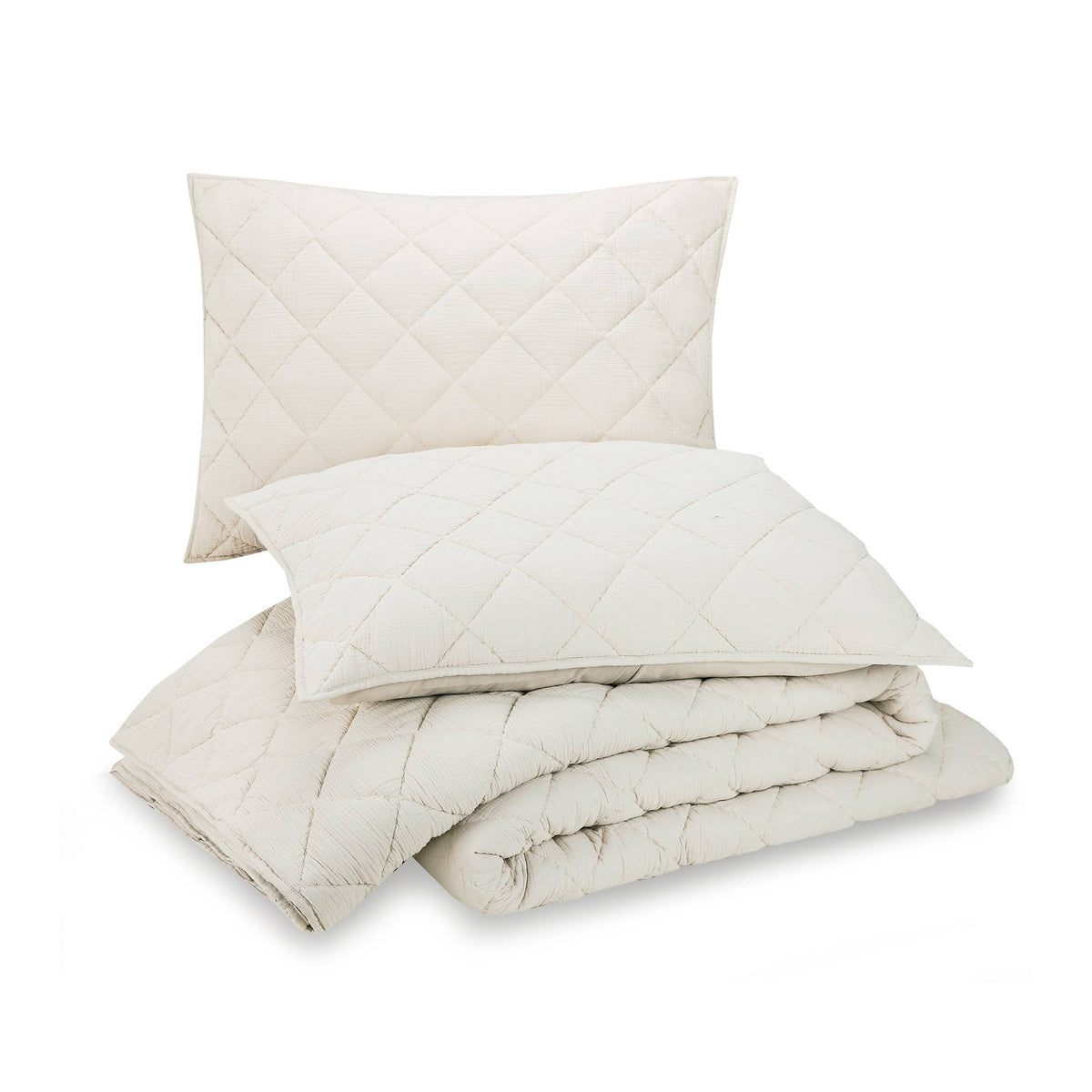 Better Homes & Garden Papyrus Beige Diamond Gauze Cotton, Standard Sham (2 Count), Size: Standard Queen Sham