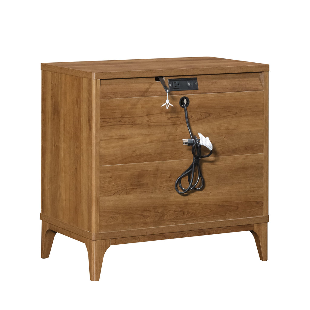 Better Homes & Gardens Greyson 3 - Drawer Nightstand with USB, Acorn Finish