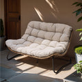 Crestlive Products Patio Loveseat, All - Weather Rattan Large Furniture with Soft Cushions, Outdoor Loveseat for Balcony, Poolside, Backyard (Beige)