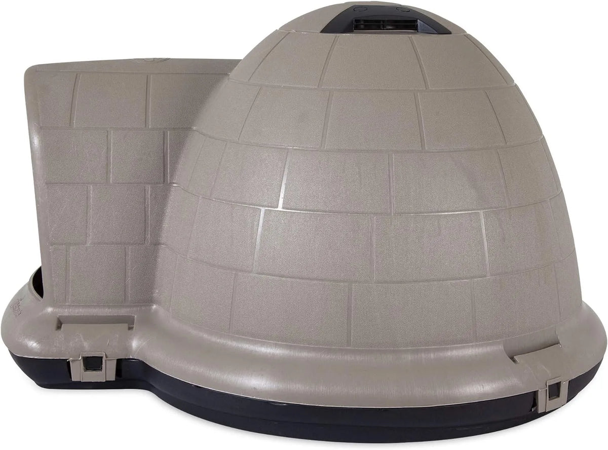 Petmate Indigo Dog House (Igloo Dog House. Made in USA with 90% Recycled Materials. All-Weather Protection Pet Shelter) for XL Dogs -90 to 125 pounds. Made in USA