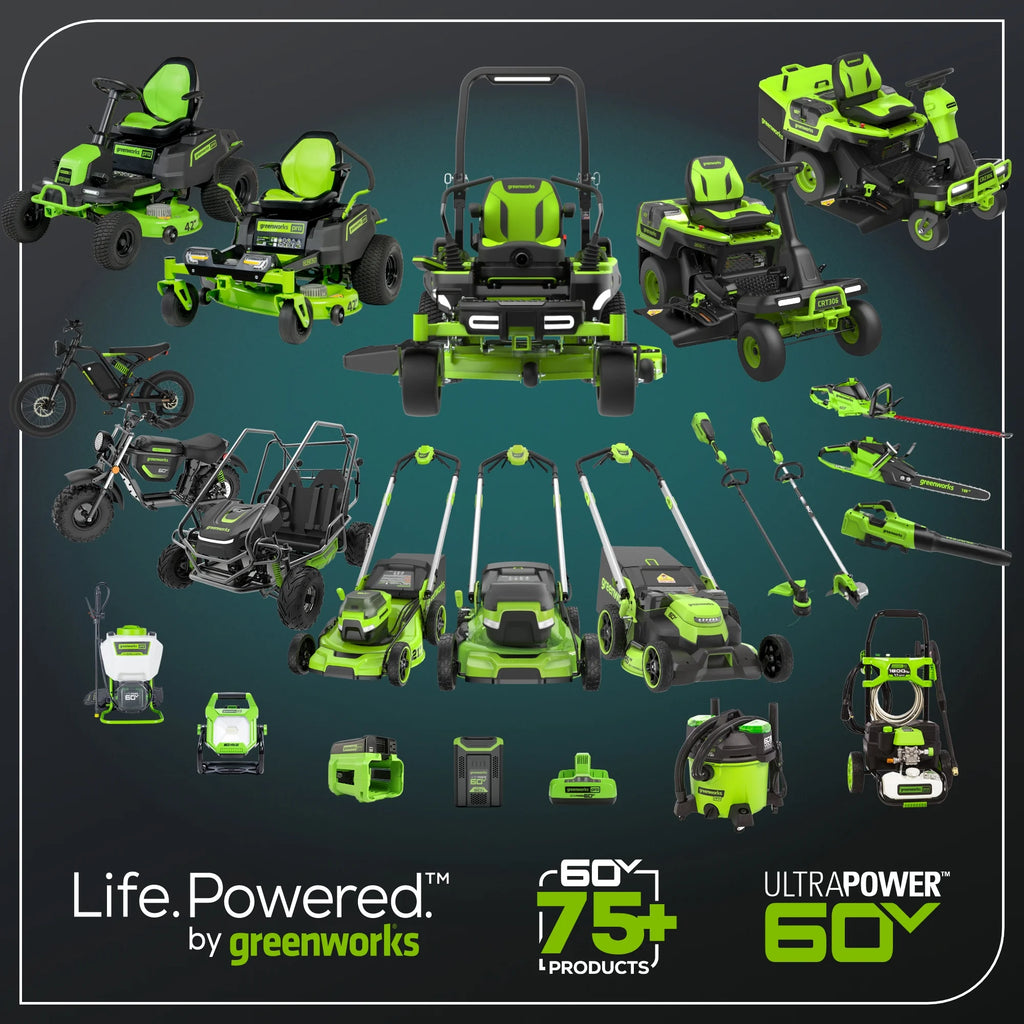 Greenworks Hybrid 60V 3000 MAX PSI at 2.0 GPM MAX Electric Pressure Washer + (2) 5.0ah Batteries & Dual - Port Charger 5128202