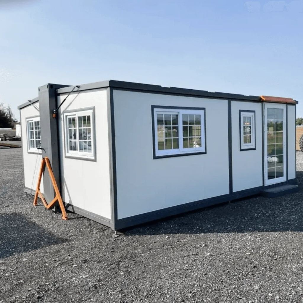 Portable Mobile Expandable Prefab House 15 x 20ft, Exquisitely Designed Modern Villa Prefab House for Live, Work