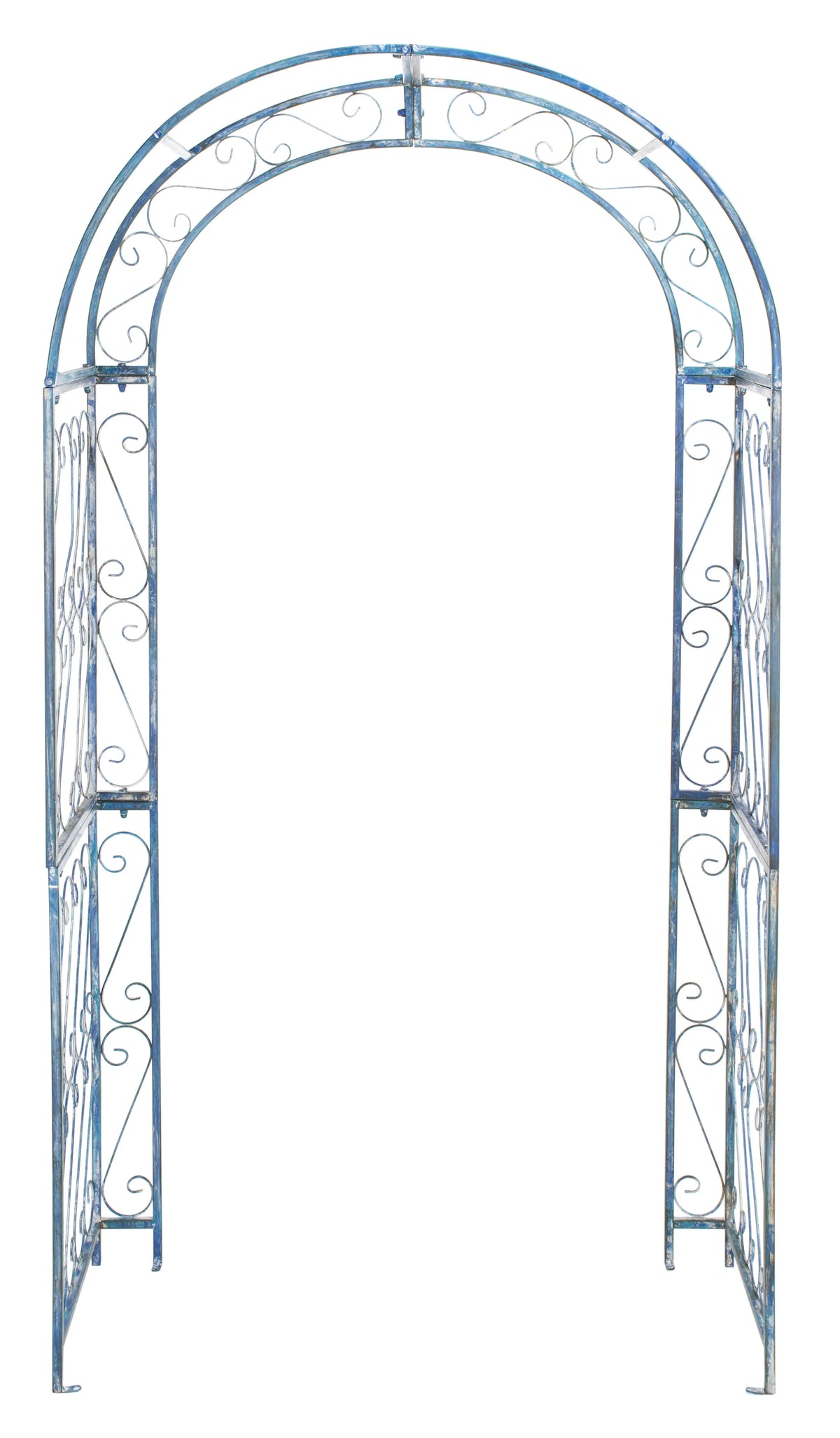 SAFAVIEH Pagan Outdoor Patio Trellis Arch, Antique Blue