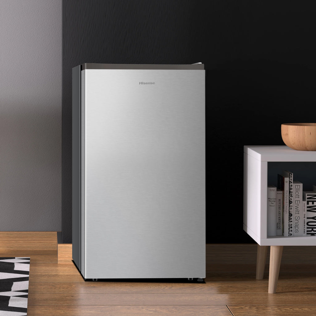 Hisense 4.4 cu ft Single Door Mini Refrigerator, 1 Year Warranty, Energy Star, WMS044M6XVE New