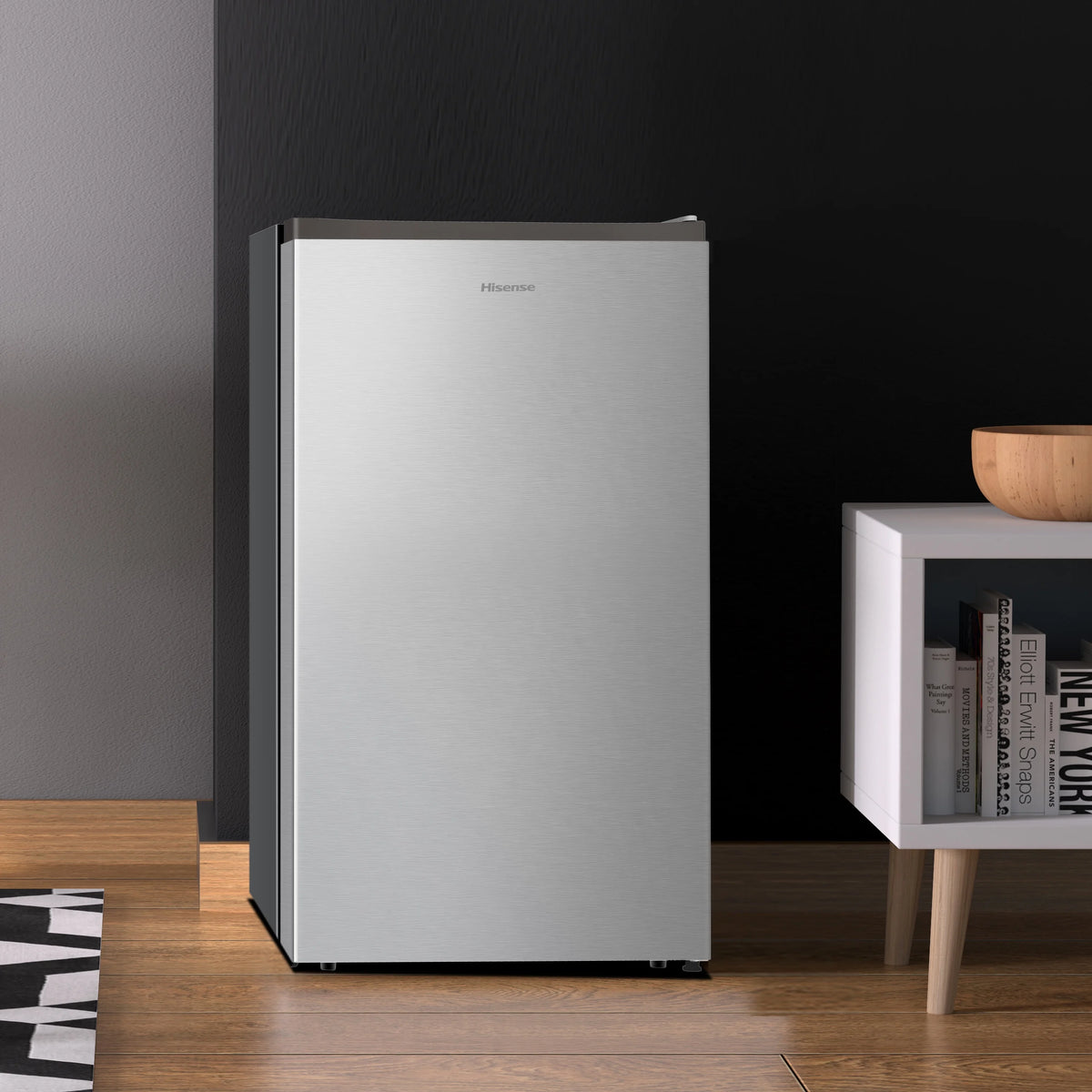 Hisense 4.4 cu ft Single Door Mini Refrigerator, 1 Year Warranty, Energy Star, WMS044M6XVE New