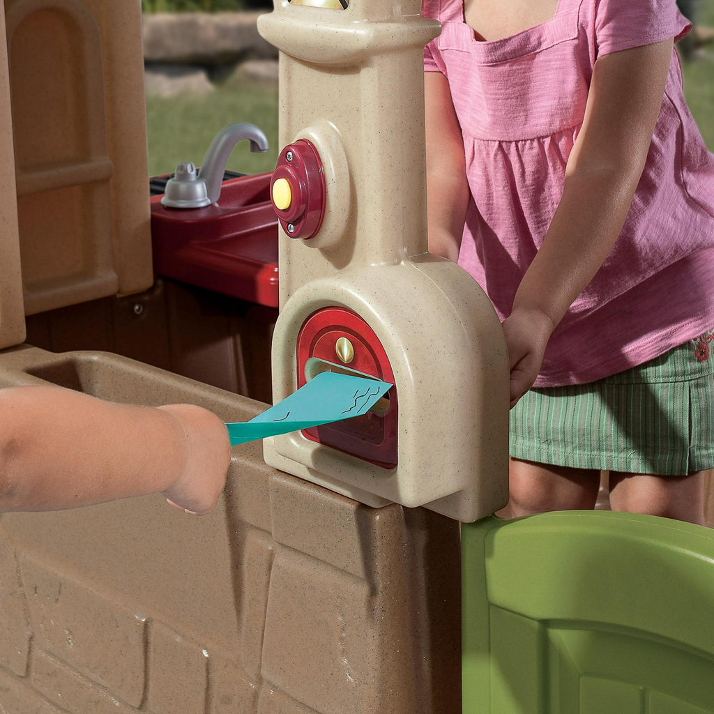 Step2 Happy Home Cottage & Grill Brown Playhouse Plastic Kids Outdoor Toys