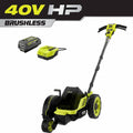 40V HP Brushless Cordless Battery Stick Edger with Extra 3-Pack of Edger Blades, 4.0 Ah Battery, and Charger
