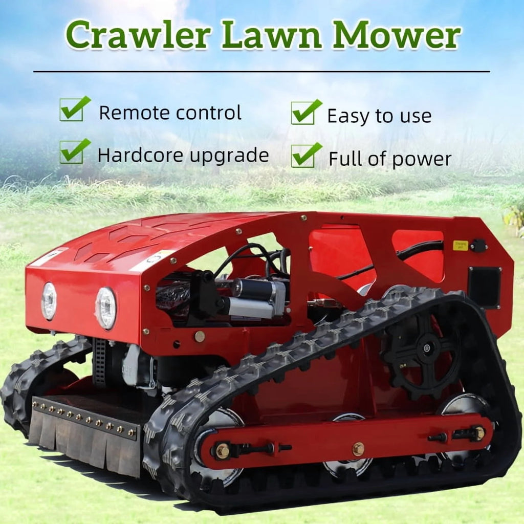 Automatic Remote Control Lawn Mower, 55 Cm/ 21.6 in Mowing Width RC Mower 45 Climbing Crawler Mower with EPA Loncin Engine, Wireless Grass Cutting Machine for Yard, Garden, Orchard, Grassland