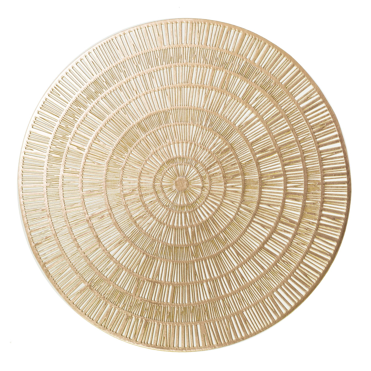 Mainstays Zayne Pressed Vinyl Round Table Placemat - Gold - 15.8 in