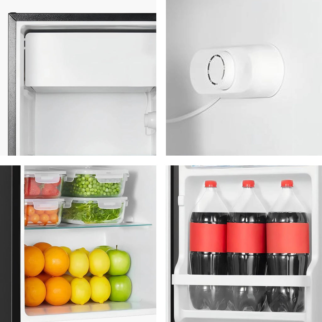 Hisense 4.4 cu ft Single Door Mini Refrigerator, 1 Year Warranty, Energy Star, WMS044M6XVE New