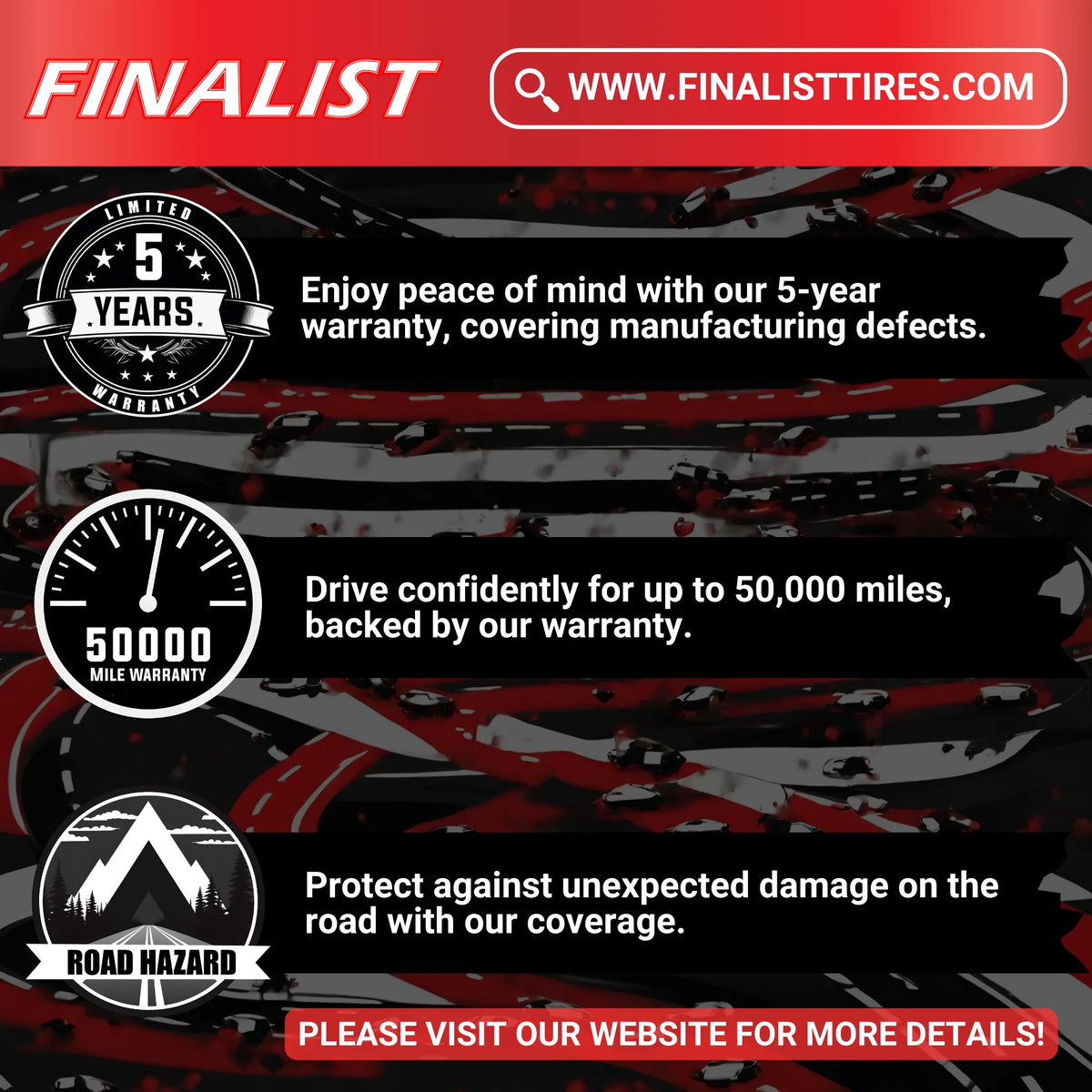 Finalist Terreno A/T 255/70R16 111T SUV Light Truck All Season All Terrain Tire 255/70/16 (Tire Only) - MadeInUSA