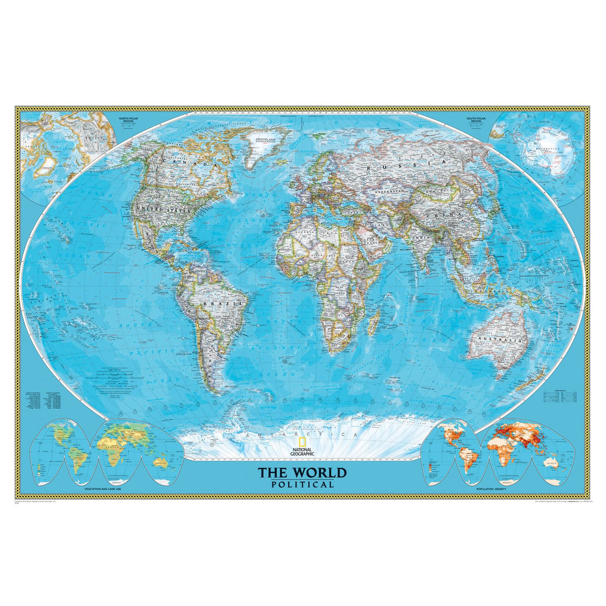National Geographic Classic Political World Map Mural