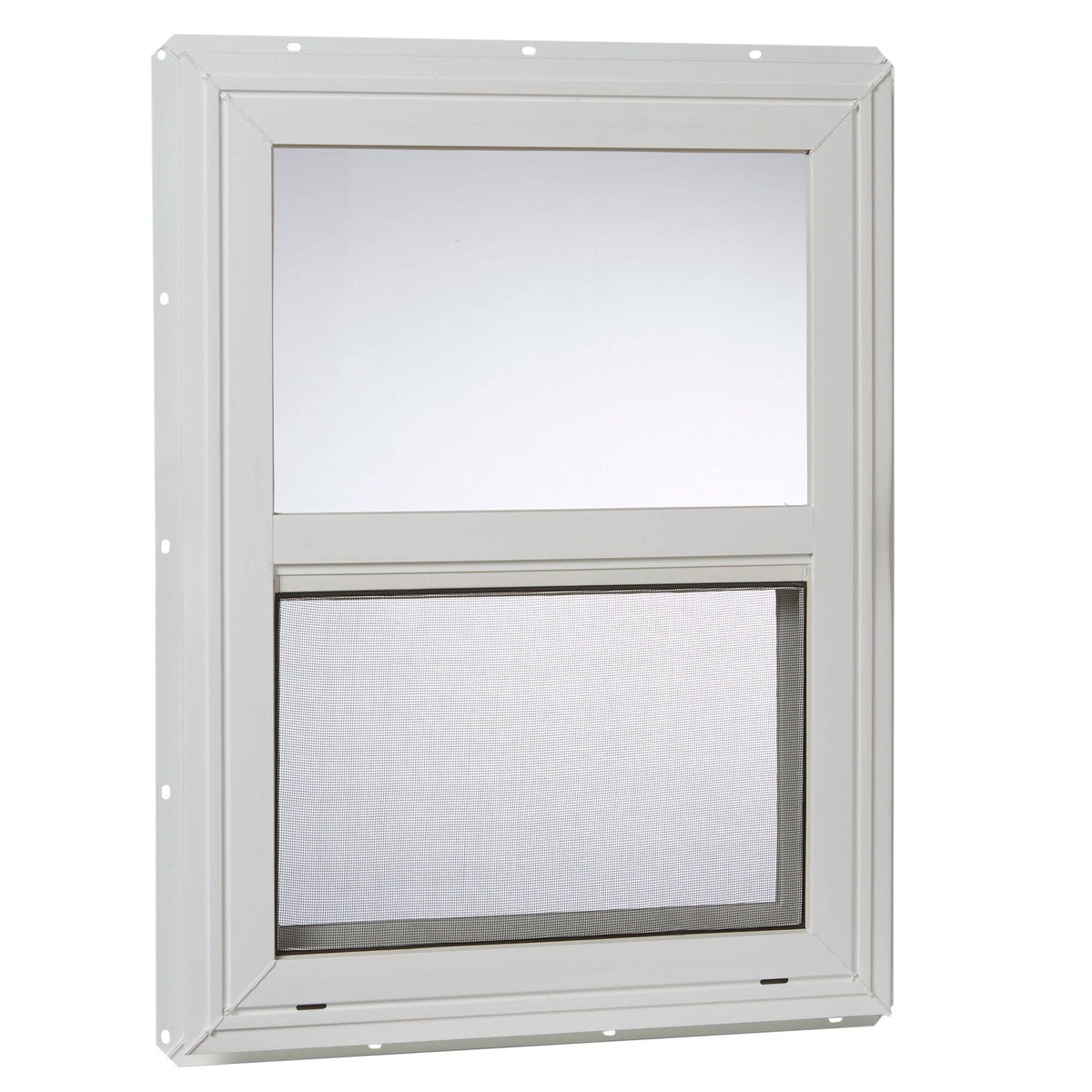Project Source 20000S Series 17.5-in x 23.5-in x 3-in Jamb Vinyl New Construction White Single Hung Window Half | VSH1824PS