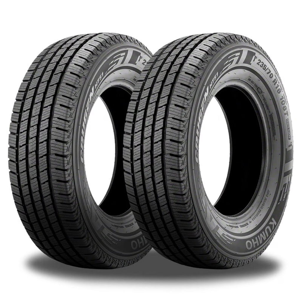 Set of 4 Kumho Crugen HT51 245/75R17 121/118S E/10 All-Season 3PMSF Tires 45000 MILE 2182293 / 245/75/17 / 2457517