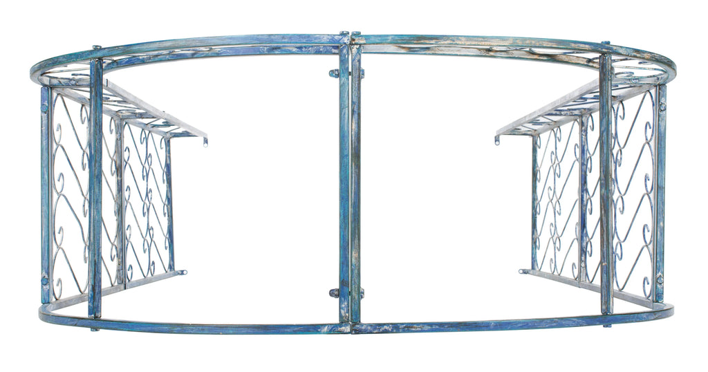 SAFAVIEH Pagan Outdoor Patio Trellis Arch, Antique Blue